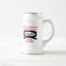 La ceinture noire de KARATÉ aiment mon papa 1 Tasse