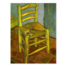 La chaise de Vincent avec son tuyau par Vincent va Carte Postale