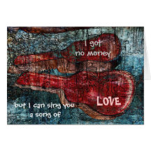 la chanson de la guitare d'amour enferme la carte 