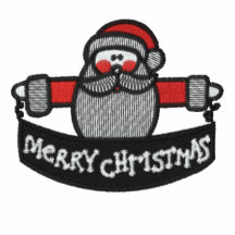 La chemise des hommes brodés de Joyeux Noël du pèr Polos