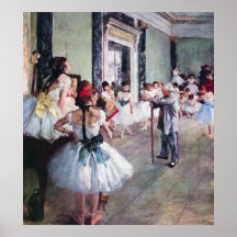 La classe de danse par Edgar Degas, ballet vintage Posters