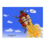 La coccinelle enlève la carte postale