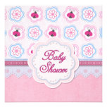 La coccinelle fleurit le baby shower invitations