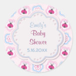 La coccinelle fleurit le baby shower - personnalis adhésif