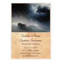 La colère du paysage marin d'Ivan Aivazovsky de me Modèle De Carte De Visite