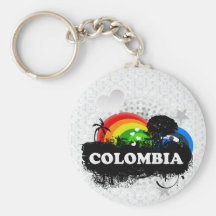 La Colombie fruitée mignonne Porte-clé