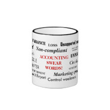 La comptabilité jurent des mots ! Tasse grossière 