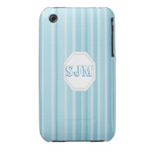 La conception de rayures bleues personnalisent ave étui iPhone 3