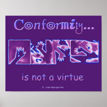 La conformité n'est pas une copie de vertu affiches
