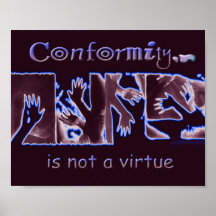 La conformité n'est pas une copie de vertu affiches