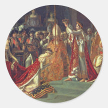 La consécration du napoléon 1 d'empereur autocollants ronds