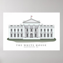 La copie architecturale de la Maison Blanche Posters