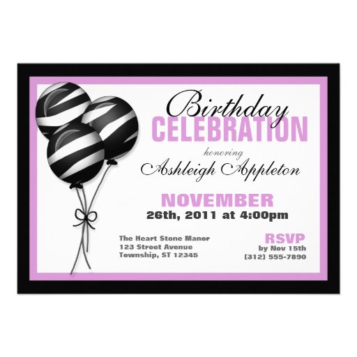 La copie de zèbre monte en ballon les invitations 