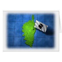 La Corse avec son propre drapeau Cartes De Vœux