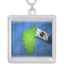 La Corse avec son propre drapeau Collier