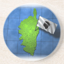 La Corse avec son propre drapeau Dessous De Verre