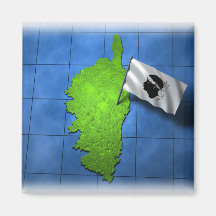 La Corse avec son propre drapeau Aimant Pour Réfrigérateur