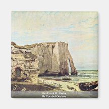 La côte d'Etretat par Courbet Gustave Magnets