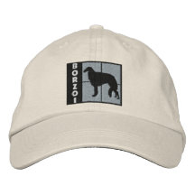 La couleur ajuste le barzoï casquettes brodées