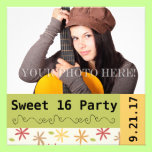 La couleur bloque la photo du bonbon 16 invitations