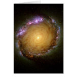 La couleur vivante de galaxie en spirale carte de vœux