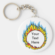 La coutume personnalisée flambe Keychains Porte-clef