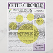La créature fait la chronique du bulletin d'inform prospectus en couleur