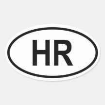 La Croatie "heure " Sticker Ovale