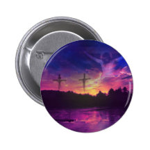 La crucifixion du Jésus-Christ sur la croix Badges