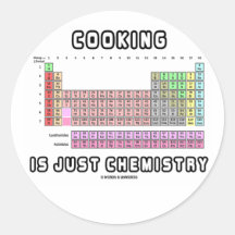 La cuisine est juste chimie (le Tableau périodique Adhésif