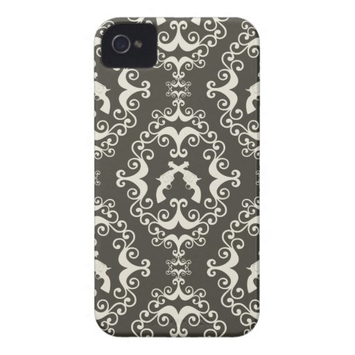 La damassé lance le motif occidental grunge de got coques Case-Mate iPhone 4