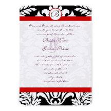 La damassé noire tourbillonne mariage pourpre de p invitations personnalisées