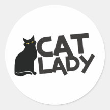 la dame de chat avec le jaune furtif de chat noir  adhésifs
