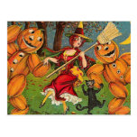 La danse de la sorcière - Halloween vintage Carte Postale