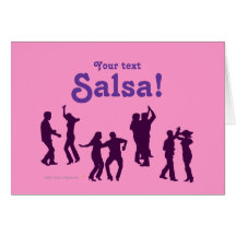 La danse de Salsa pose des silhouettes faites sur  Carte De Vœux