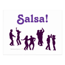 La danse de Salsa pose des silhouettes faites sur  Cartes Postales