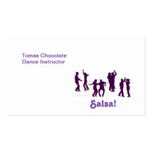 La danse de Salsa pose des silhouettes faites sur  Modèle De Carte De Visite