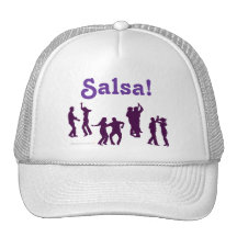 La danse de Salsa pose des silhouettes faites sur  Casquette