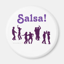 La danse de Salsa pose des silhouettes faites sur  Magnets Pour Réfrigérateur