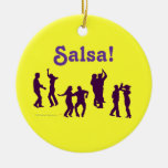 La danse de Salsa pose des silhouettes faites sur  Ornements De Noël