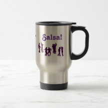 La danse de Salsa pose des silhouettes faites sur  Tasse