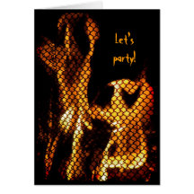 La danse flambe Halloween Cartes De Vœux