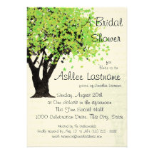 La danse fleurit douche nuptiale d'arbre invitation
