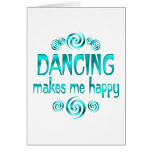 La danse me rend heureux carte de vœux