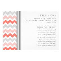 La direction de mariage carde Chevron gris de cora Faire-parts