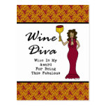 La diva "vin de vin est ma récompense pour être fa carte postale