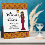 La diva "vin de vin est ma récompense pour être fa plaques d'affichage
