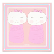 La double la joie !  Invitation jumelle de douche 