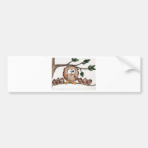 La famille de hibou autocollants pour voiture