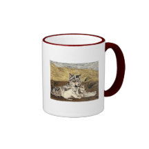 La famille de loup et l'agneau mugs à café